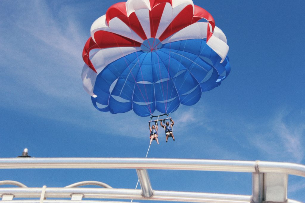Photo of Two Men Parasailing in Myrtle Beach