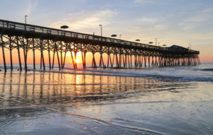 Photo of the 2nd Avenue Pier at Dusk. It's One of the Longest Myrtle Beach Piers.